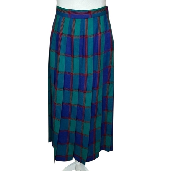 David Brooks Plaid Wool Skirt - Picture 1 of 7